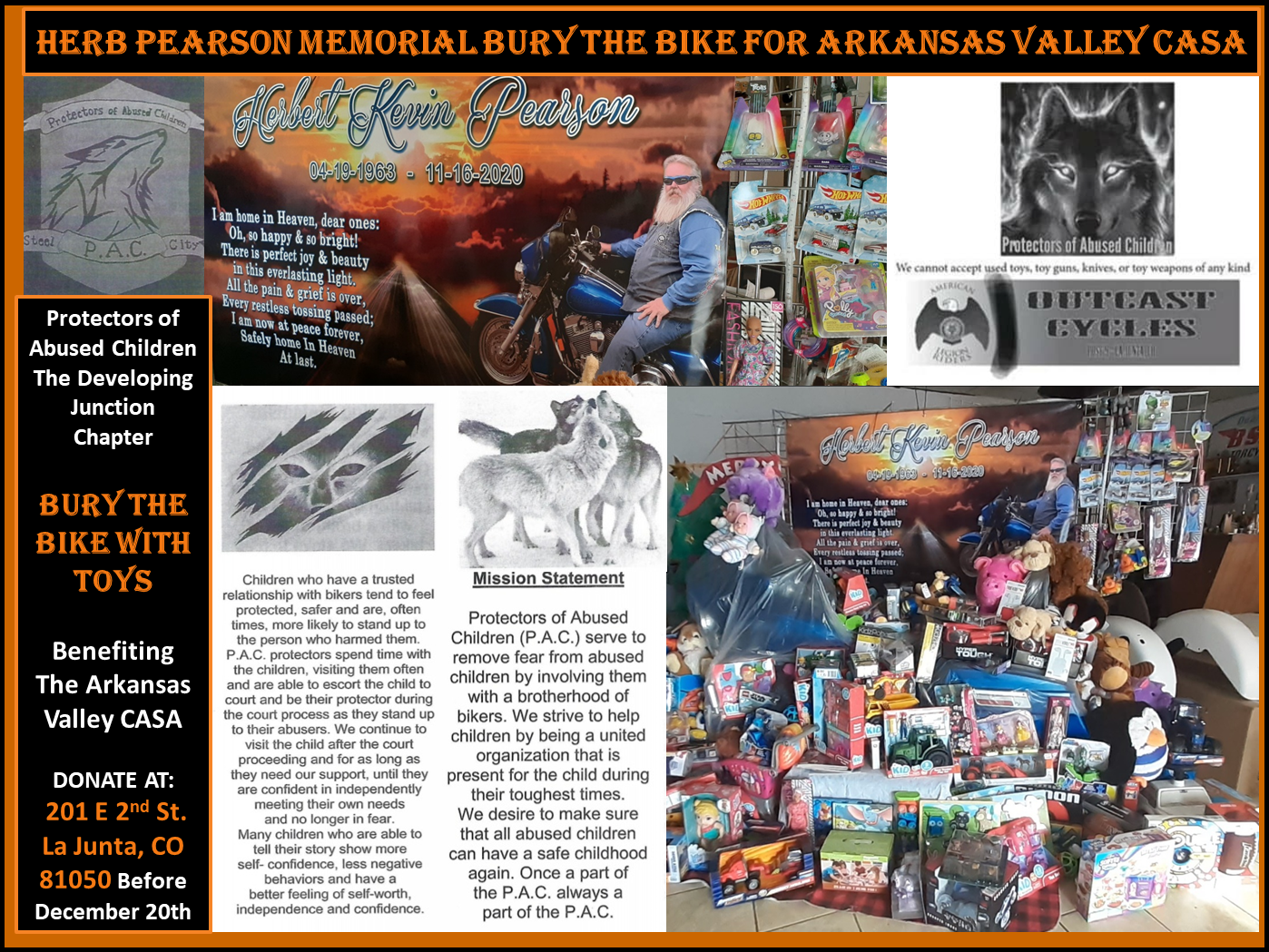Herb Pearson Bury The Bike Arkansas Valley CASA seconews.org